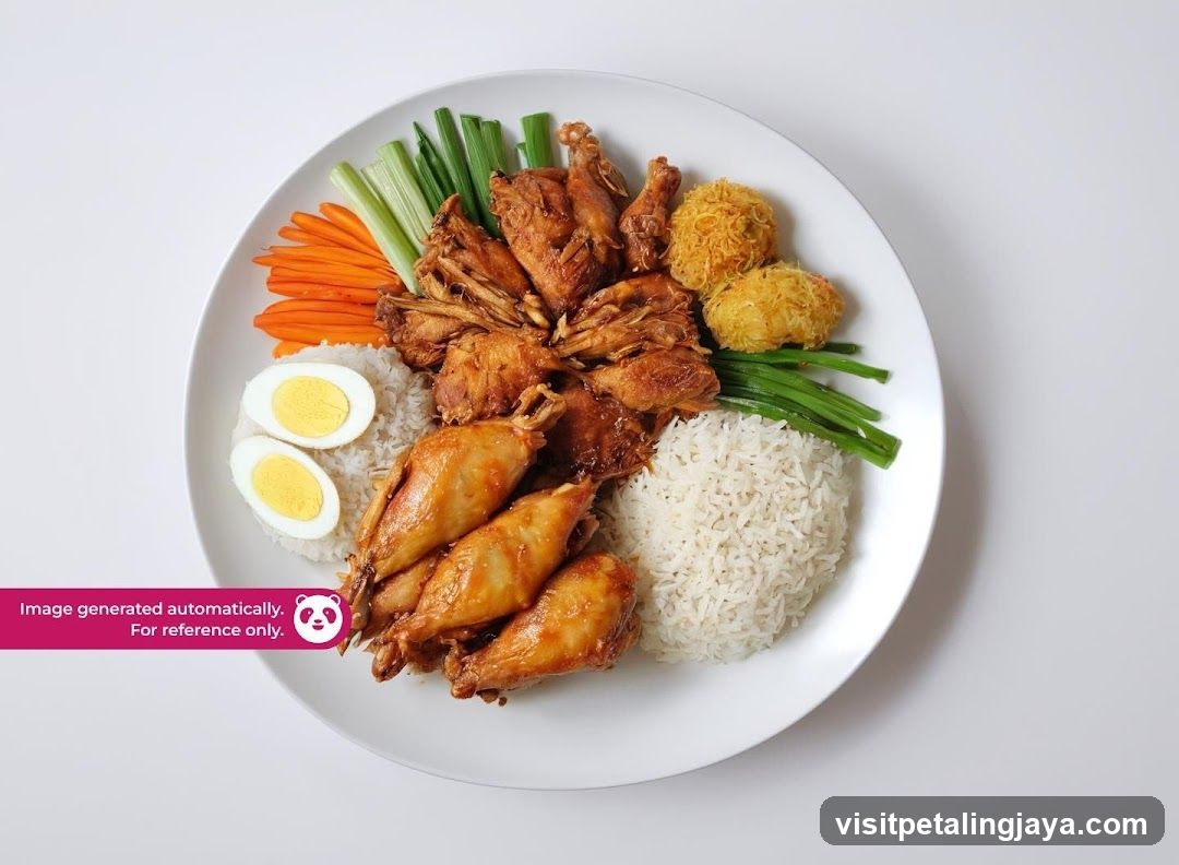 Chicken Rice Plate with Vegetables and Fried Items