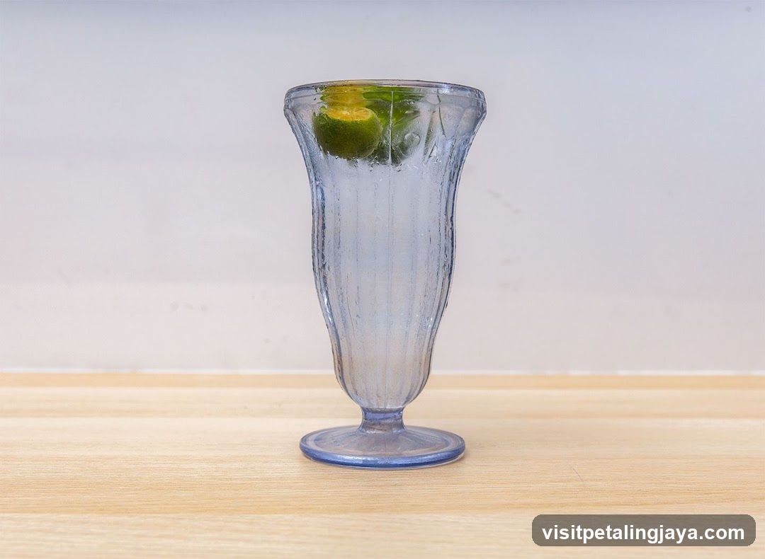 Glass with Lime and Ice