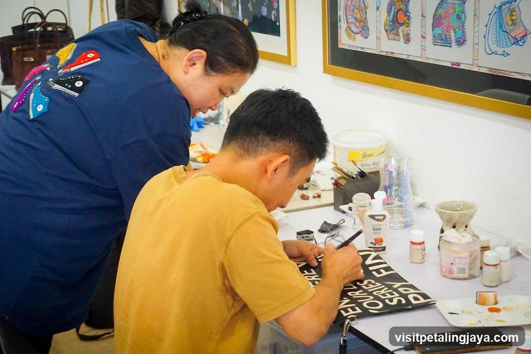 Artists working on a project
