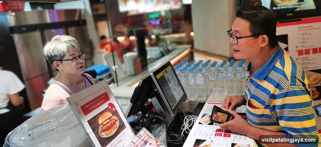 Customer at Food Counter