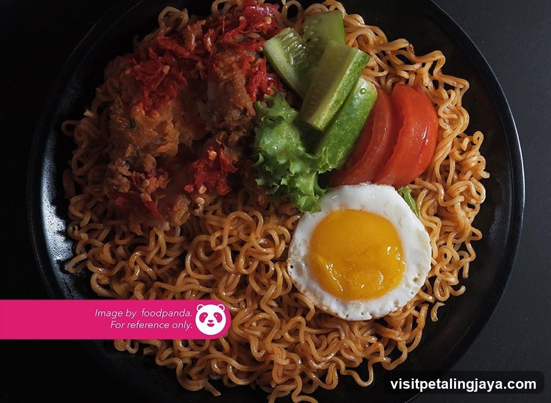 Noodle Dish with Fried Egg and Toppings