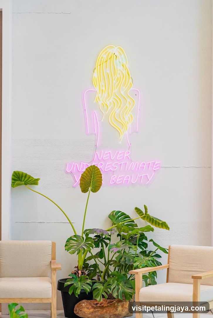 Neon Signage and Plants