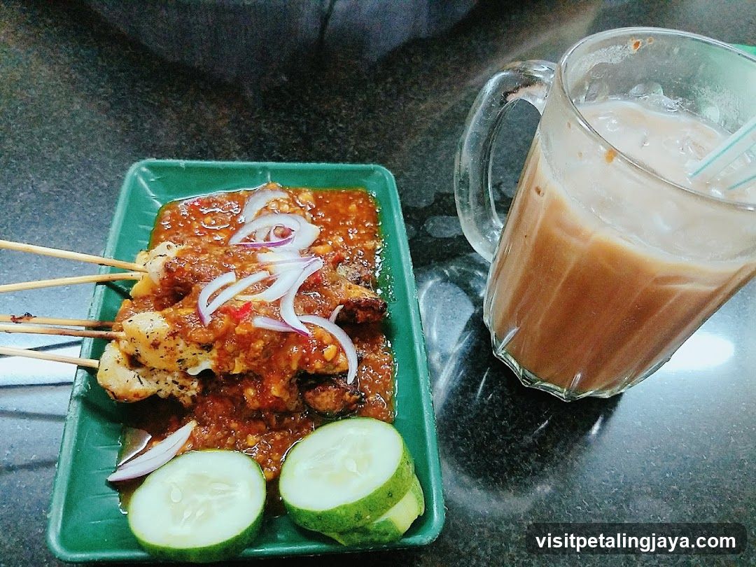 Sate with Sambal and Es Teh