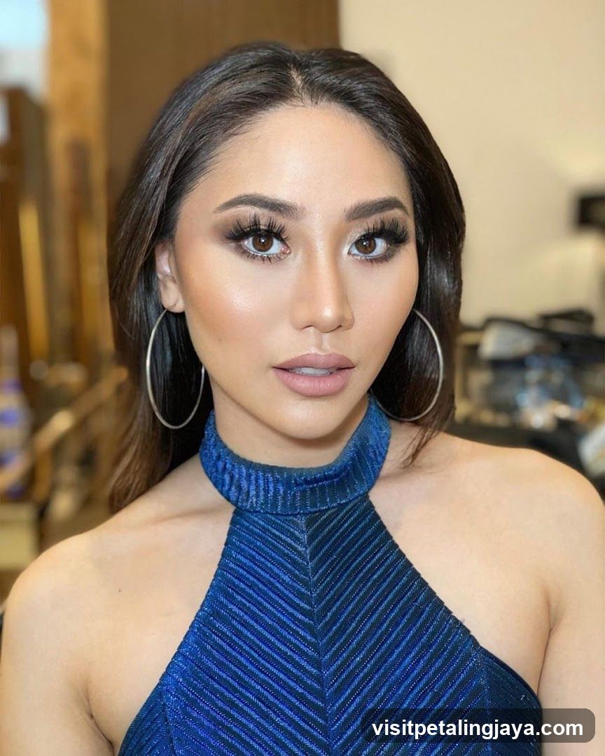 Woman in Blue Dress