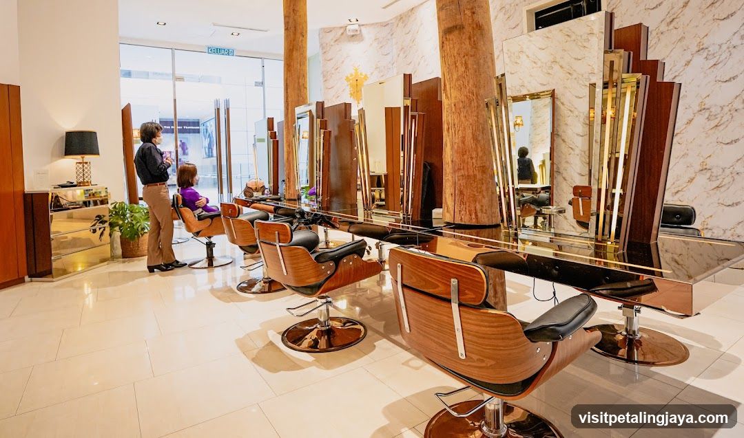 Salon Interior with Stylists and Clients