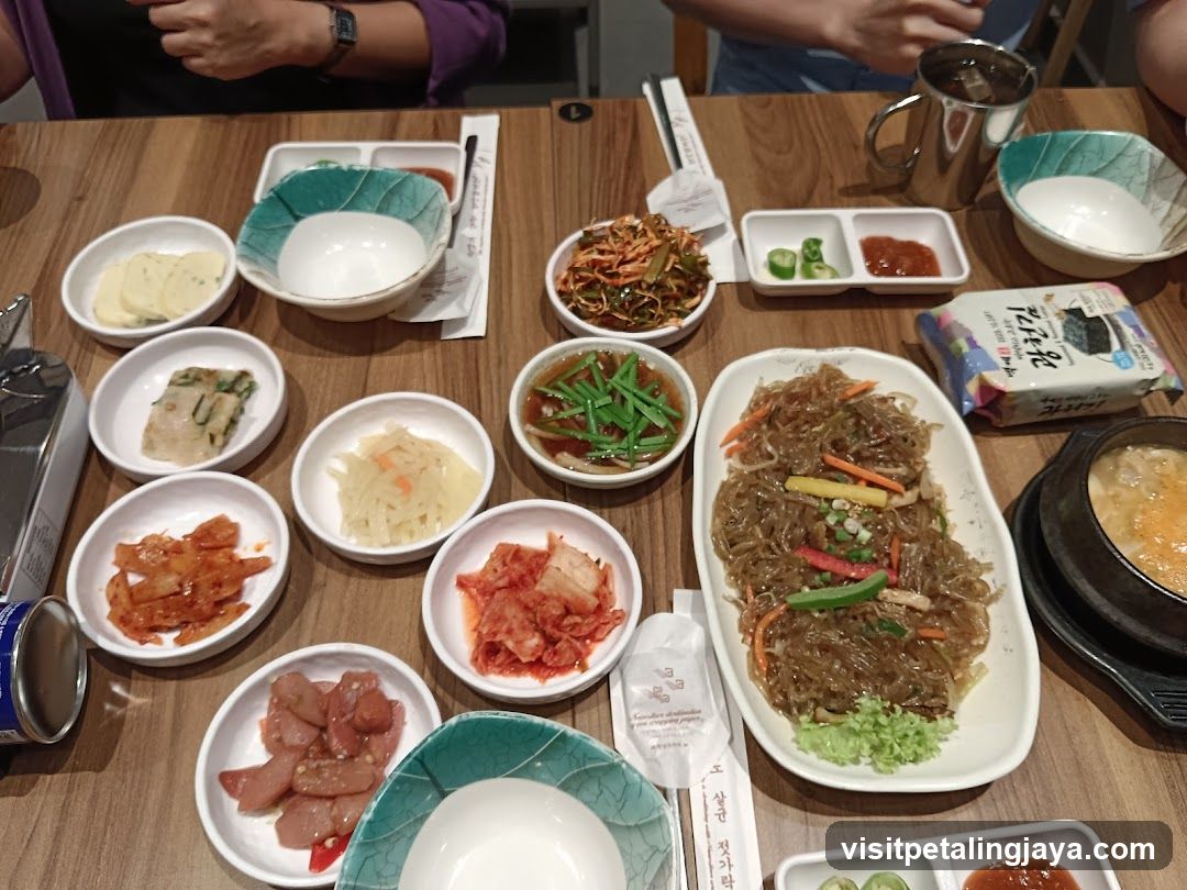 Korean Table Setting with Side Dishes