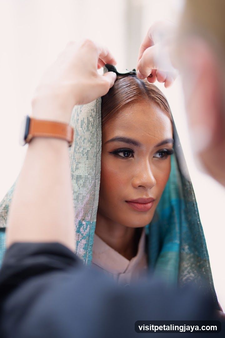 Woman Getting Makeup Applied