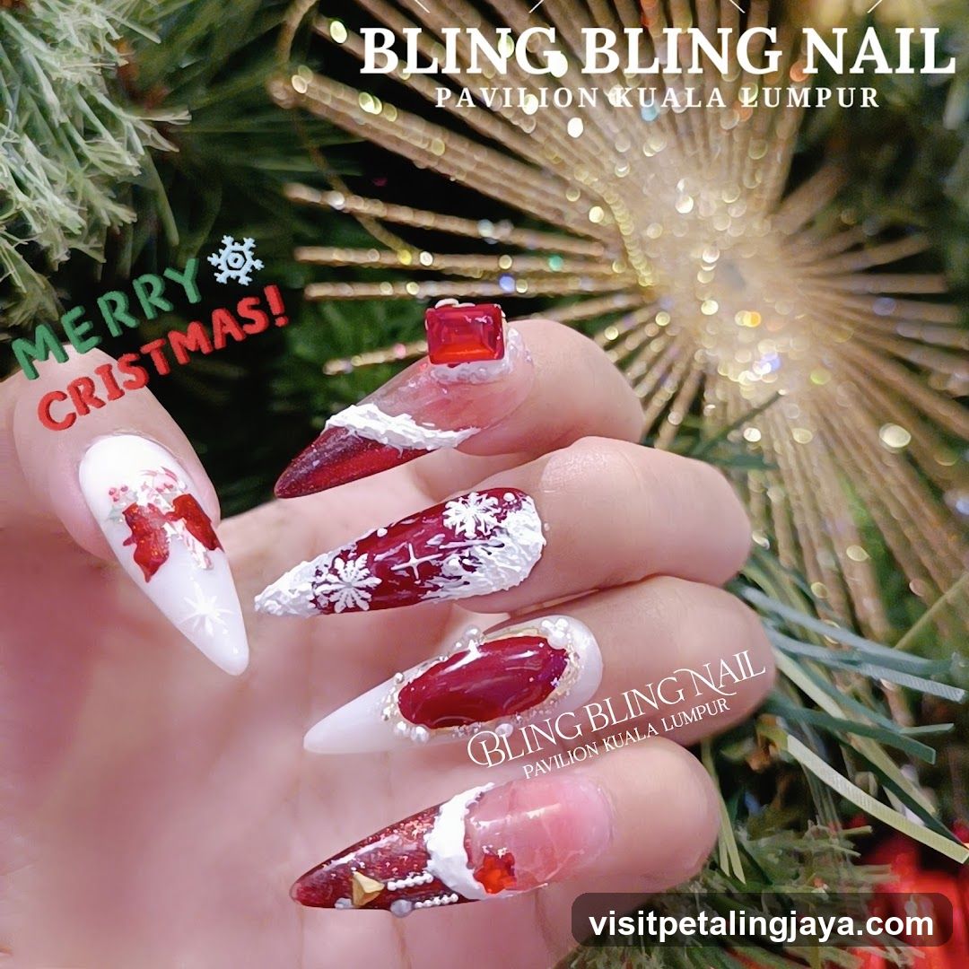 Christmas Nail Art Display
