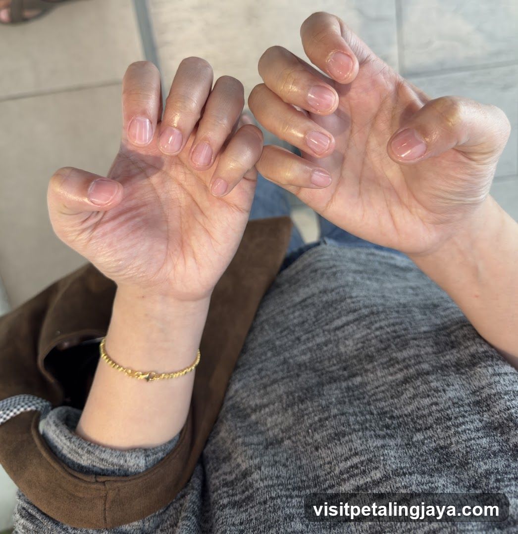 Hands with manicured nails