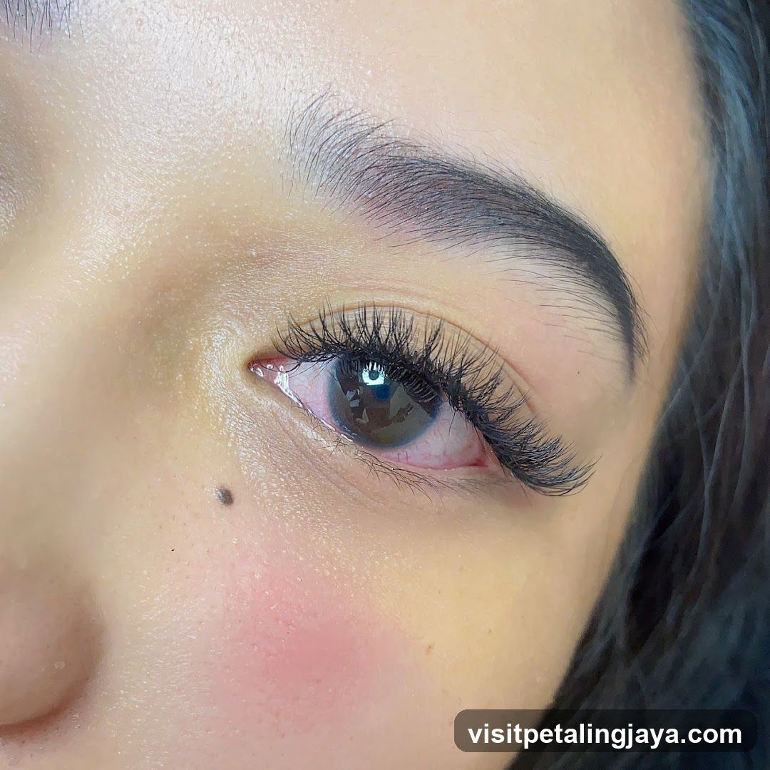 Close-up of a person's eye with makeup