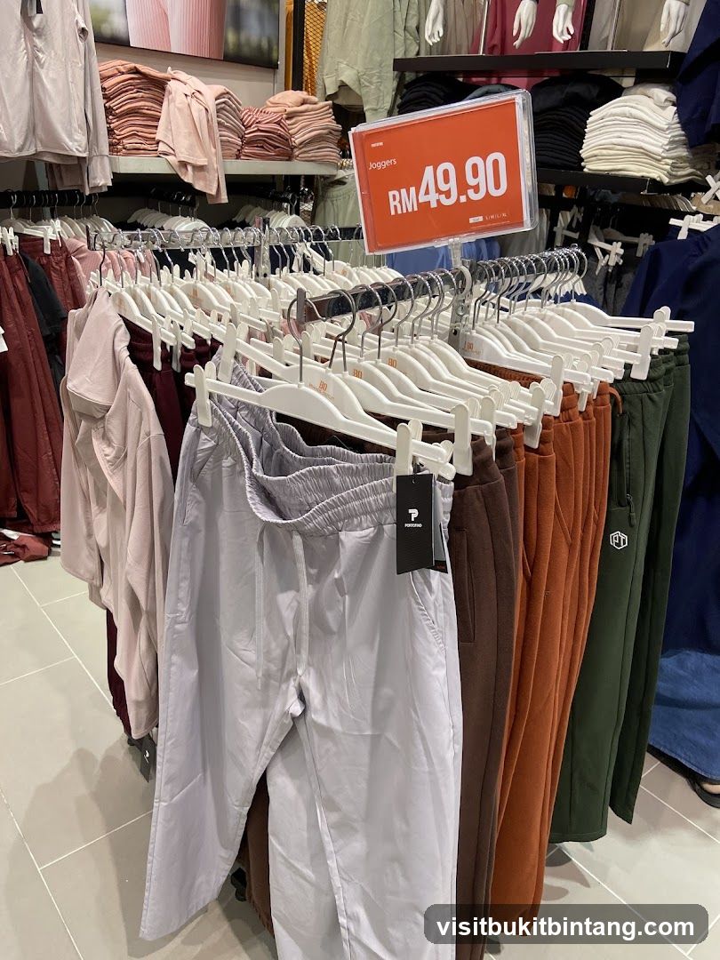 Joggers on display