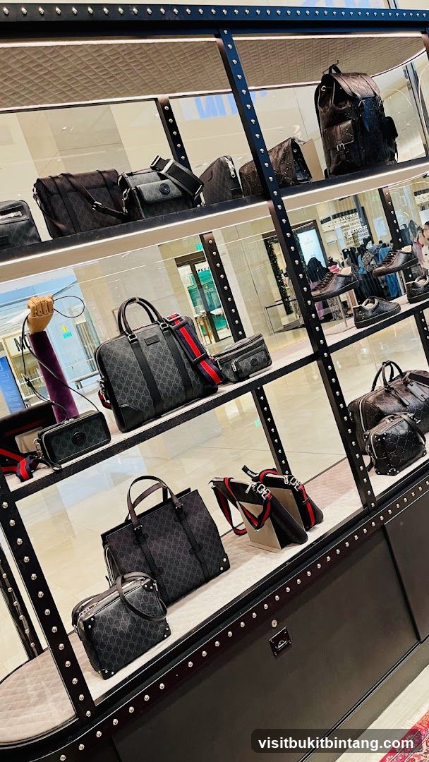 Luxury Handbags and Shoes Display