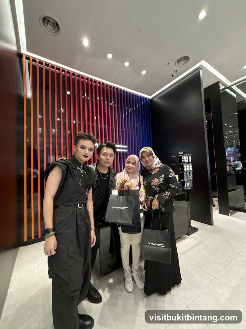 People Posing with MAC Shopping Bags