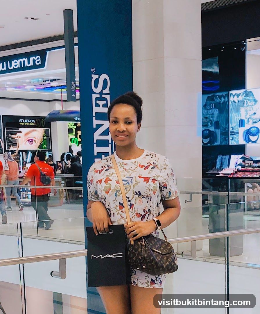 Woman in a shopping mall