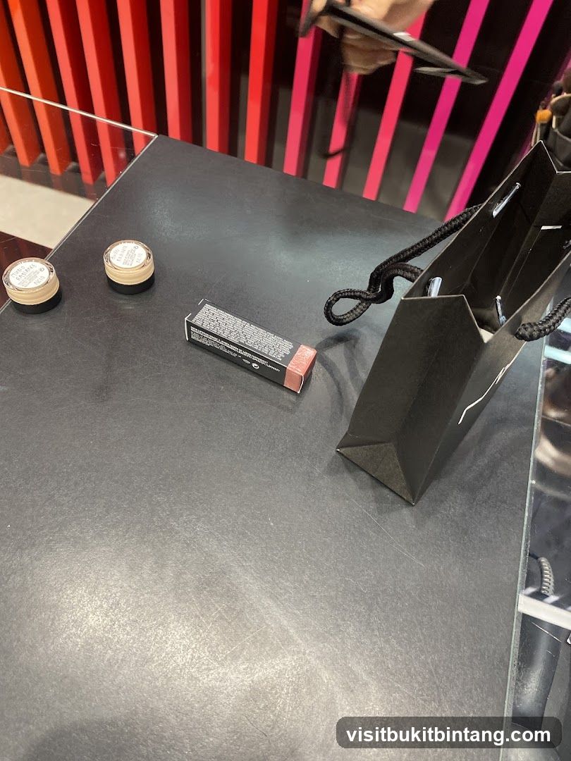 Cosmetics on a counter