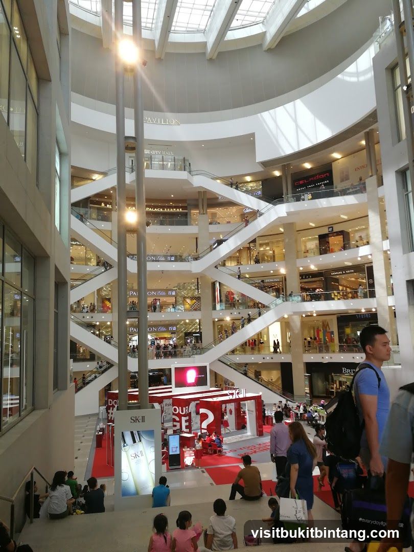 Interior of a multi-level shopping mall