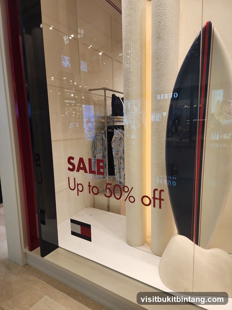 Store Window Display with Sale Sign