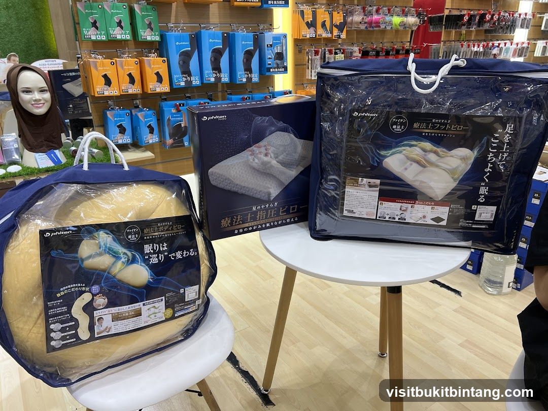 Phiten Pillows Display