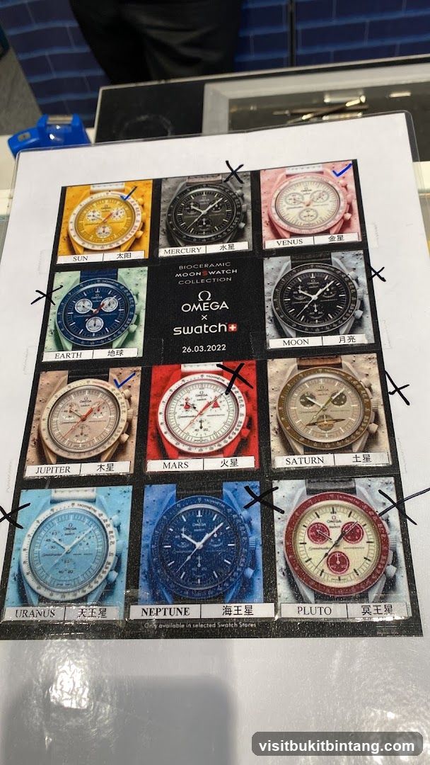 Omega x Swatch Moonwatch Collection Display
