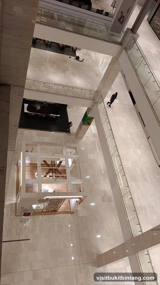 Interior of a multi-level shopping mall