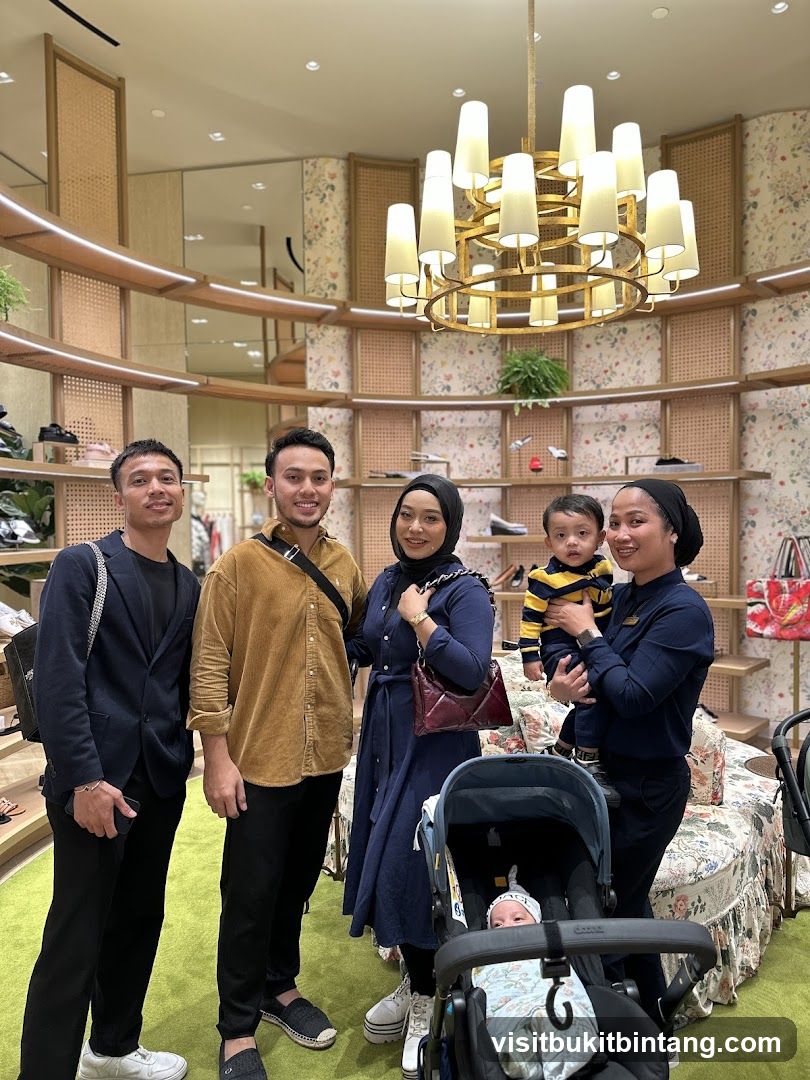 Family Poses in a Store