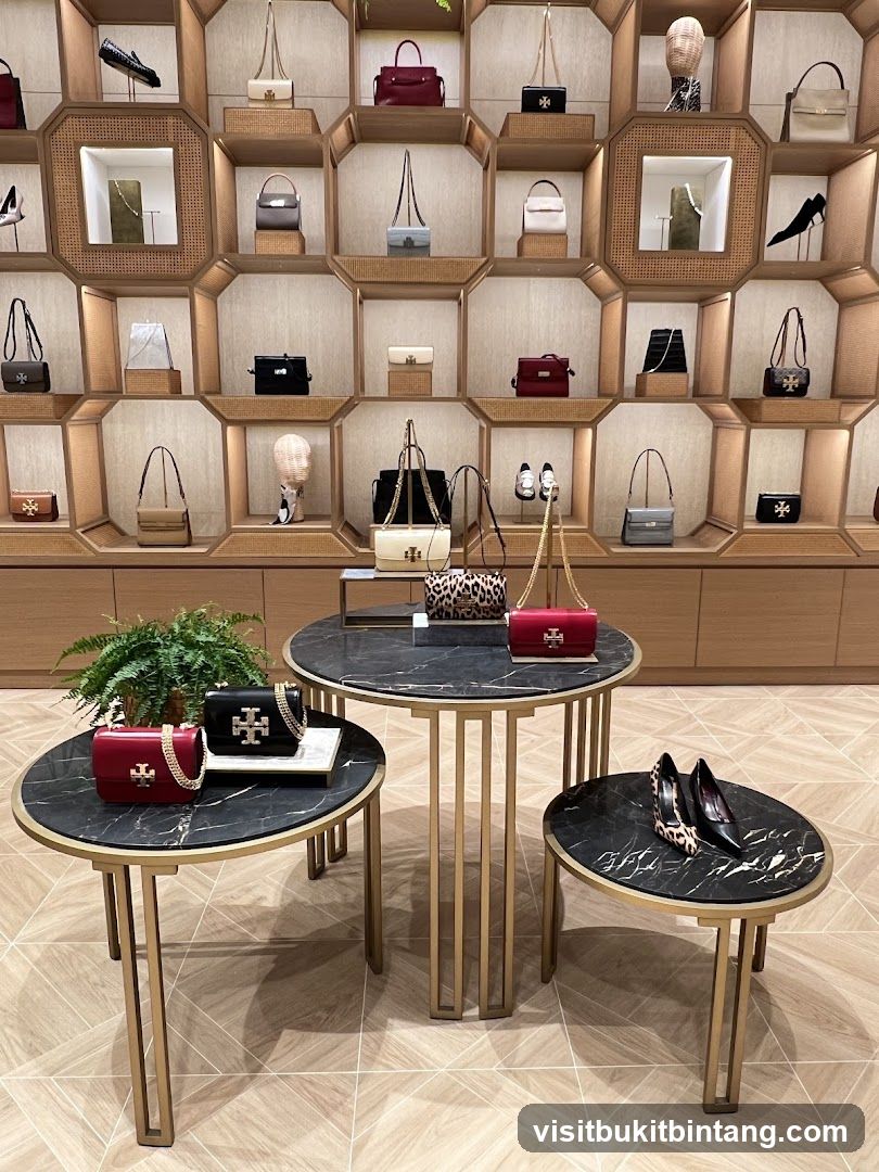 Luxury Handbags and Shoes Display