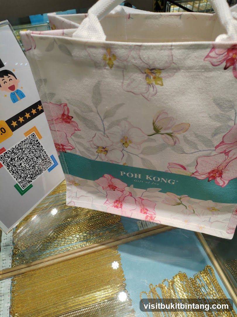 Floral Tote Bag with Jewelry Display