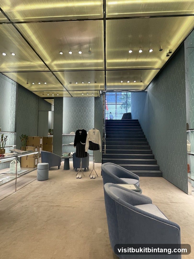 Store Interior with Seating and Mannequins