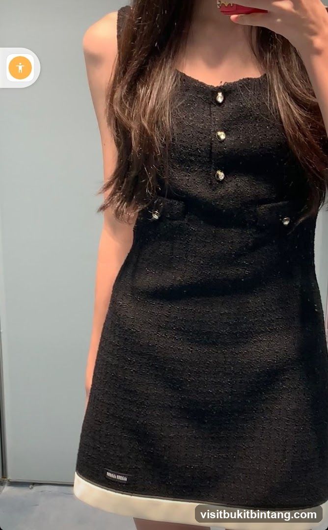 Woman in Black Dress