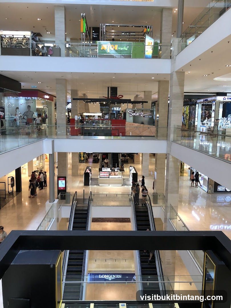 Multi-level shopping mall interior