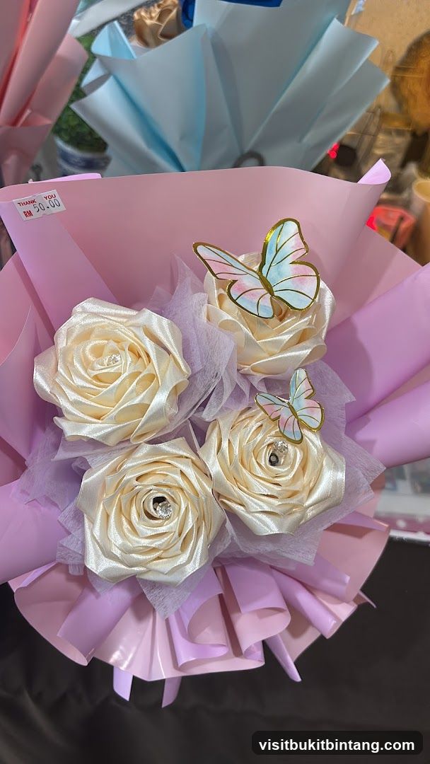 Ribbon Roses Bouquet