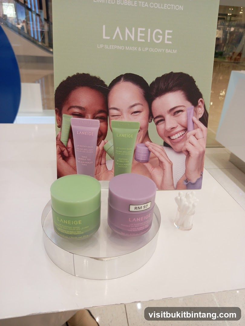 Laneige Lip Sleeping Mask and Lip Glowy Balm Display