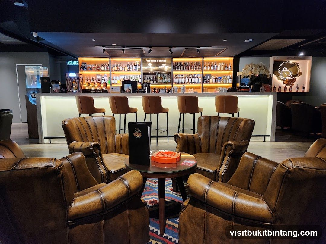 Bar Interior with Leather Armchairs