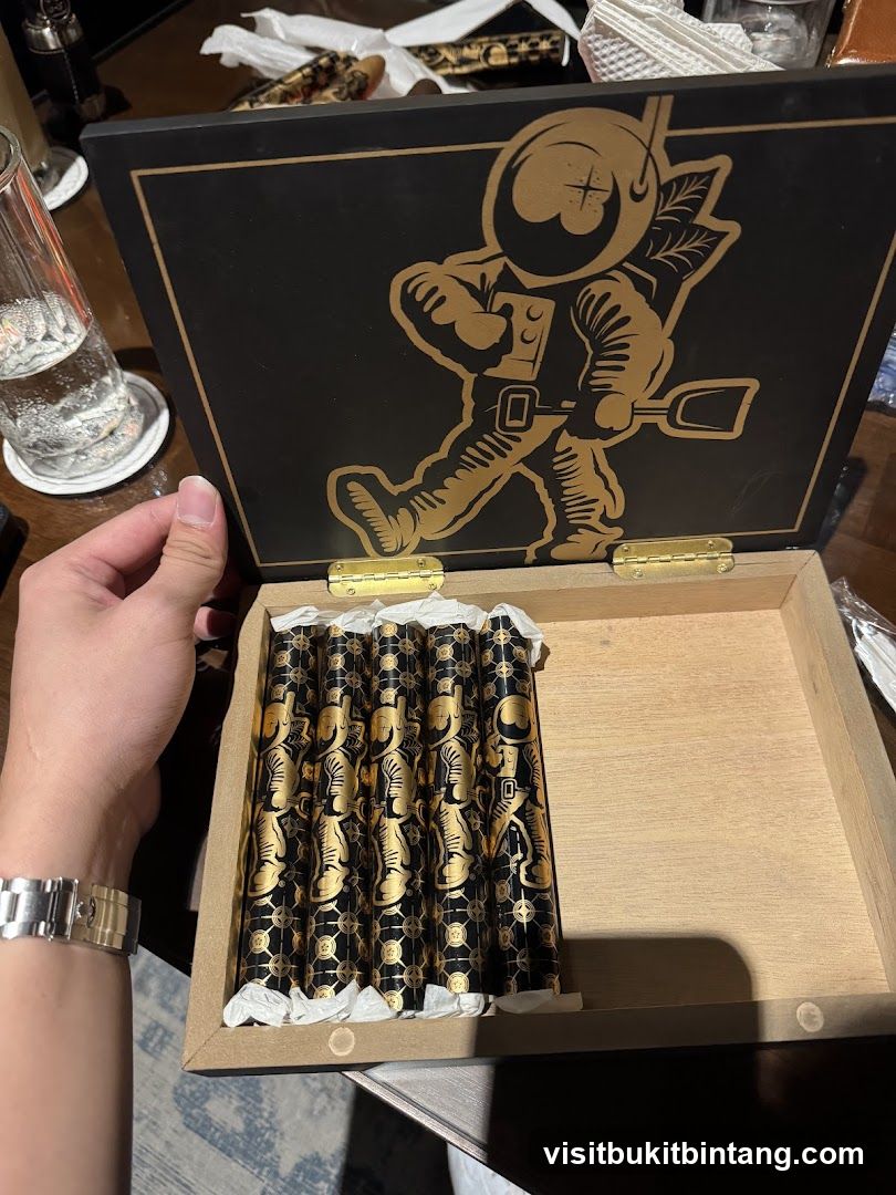 Box of cigars with astronaut design