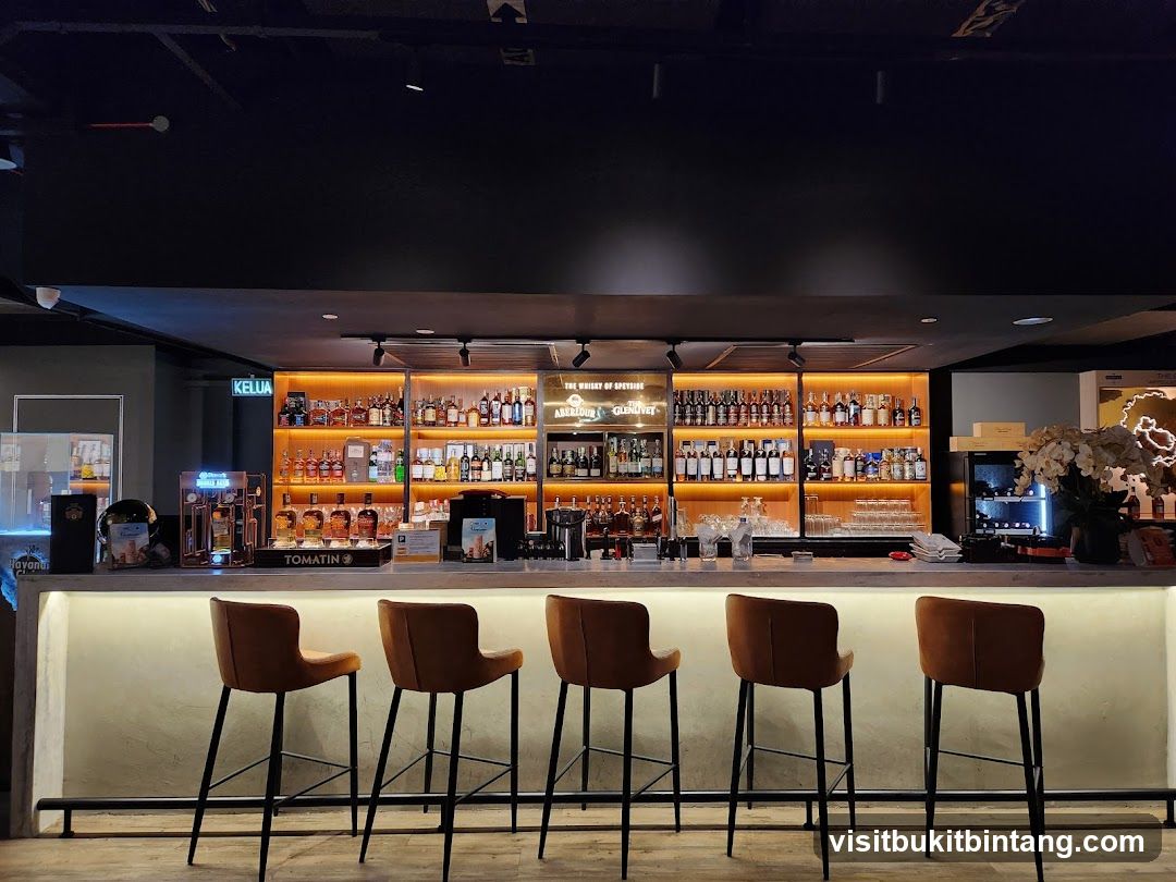 Bar Interior with Whiskey Collection