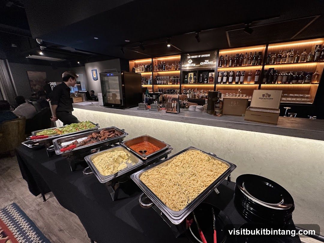 Buffet Spread at a Bar