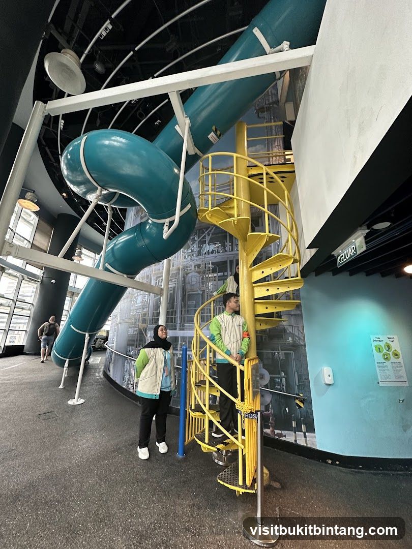 Indoor Exhibit with Slide and Spiral Staircase