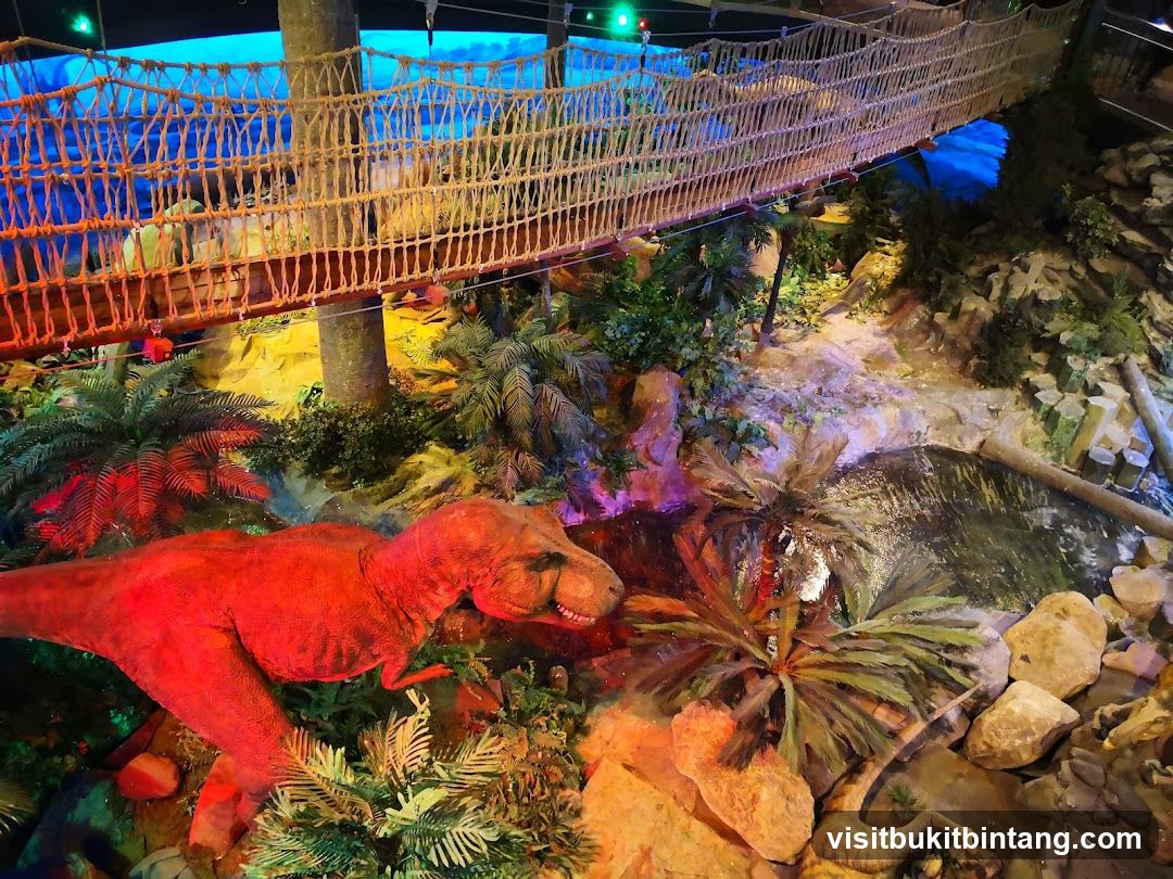 Dinosaur Exhibit with Rope Bridge