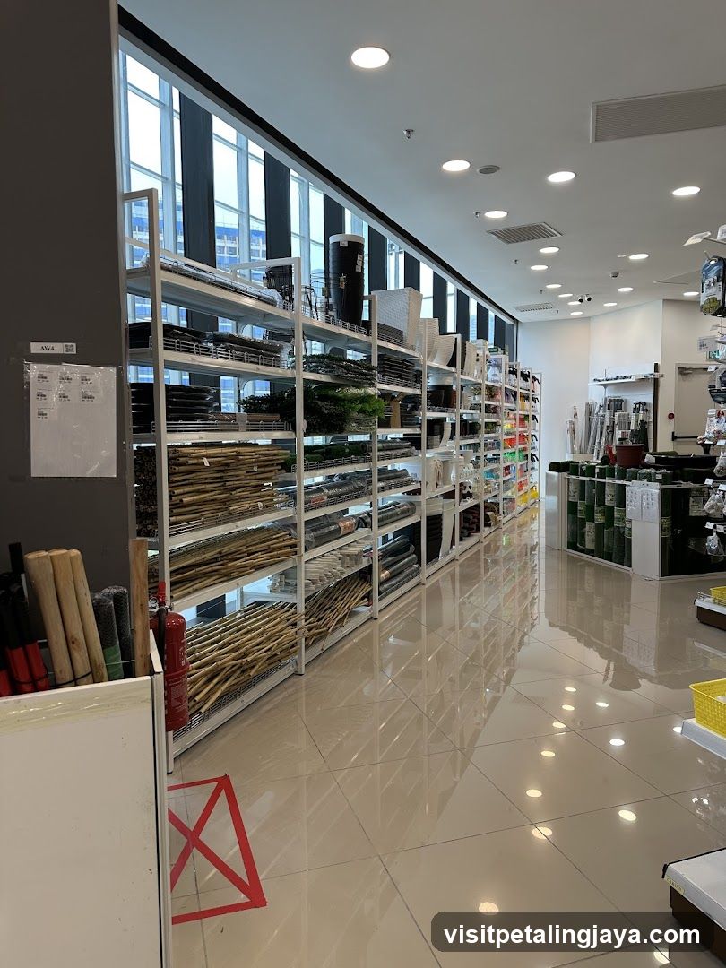 Interior of a hardware or garden supply store