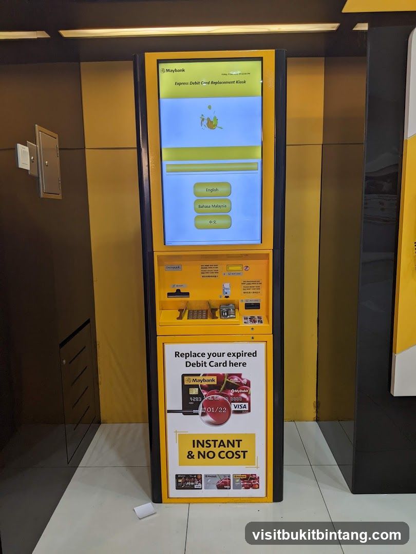 Maybank Express Debit Card Replacement Kiosk