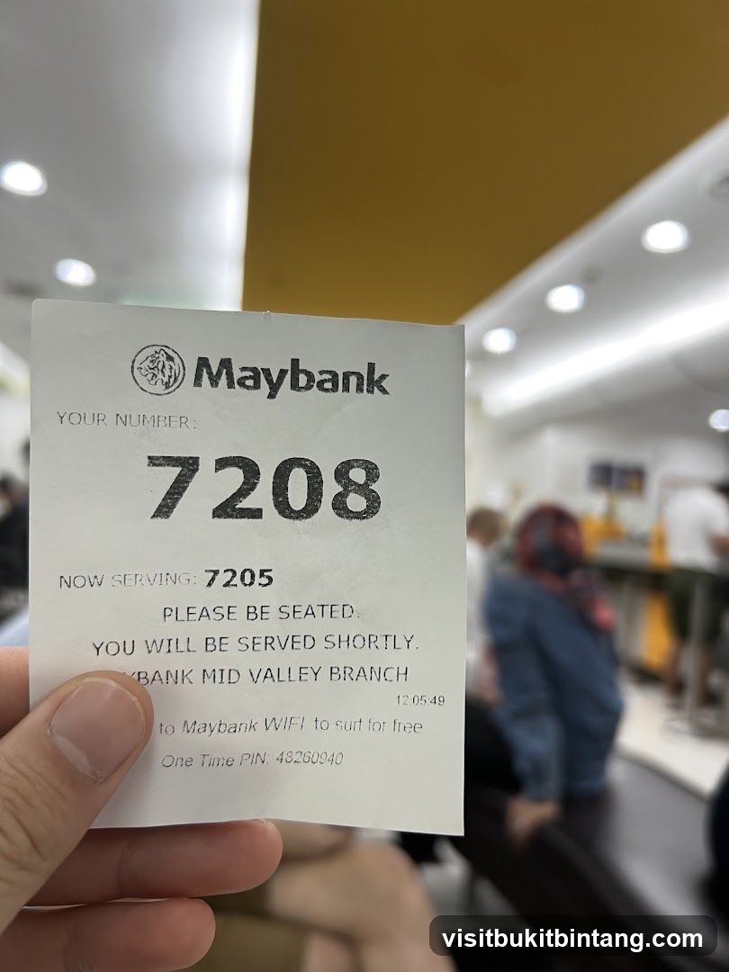 Maybank Queue Ticket