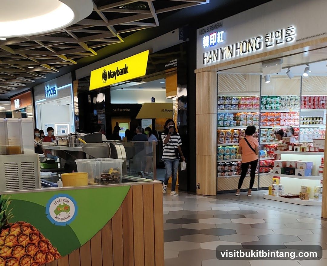 Mall Interior with Shops and Food Stall