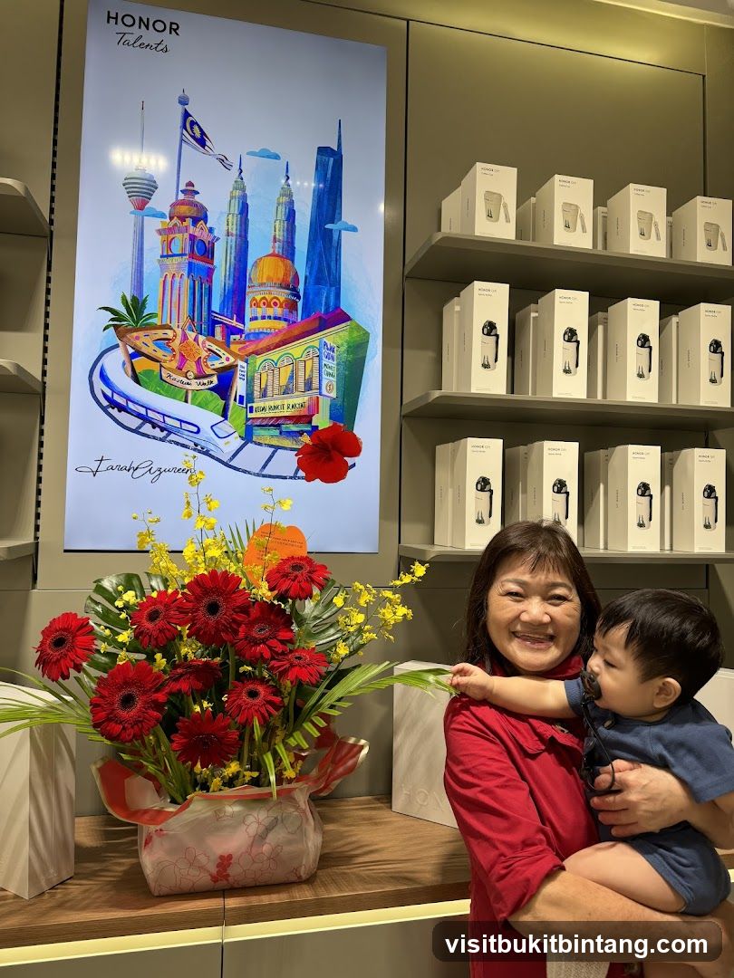 Woman and child in a store