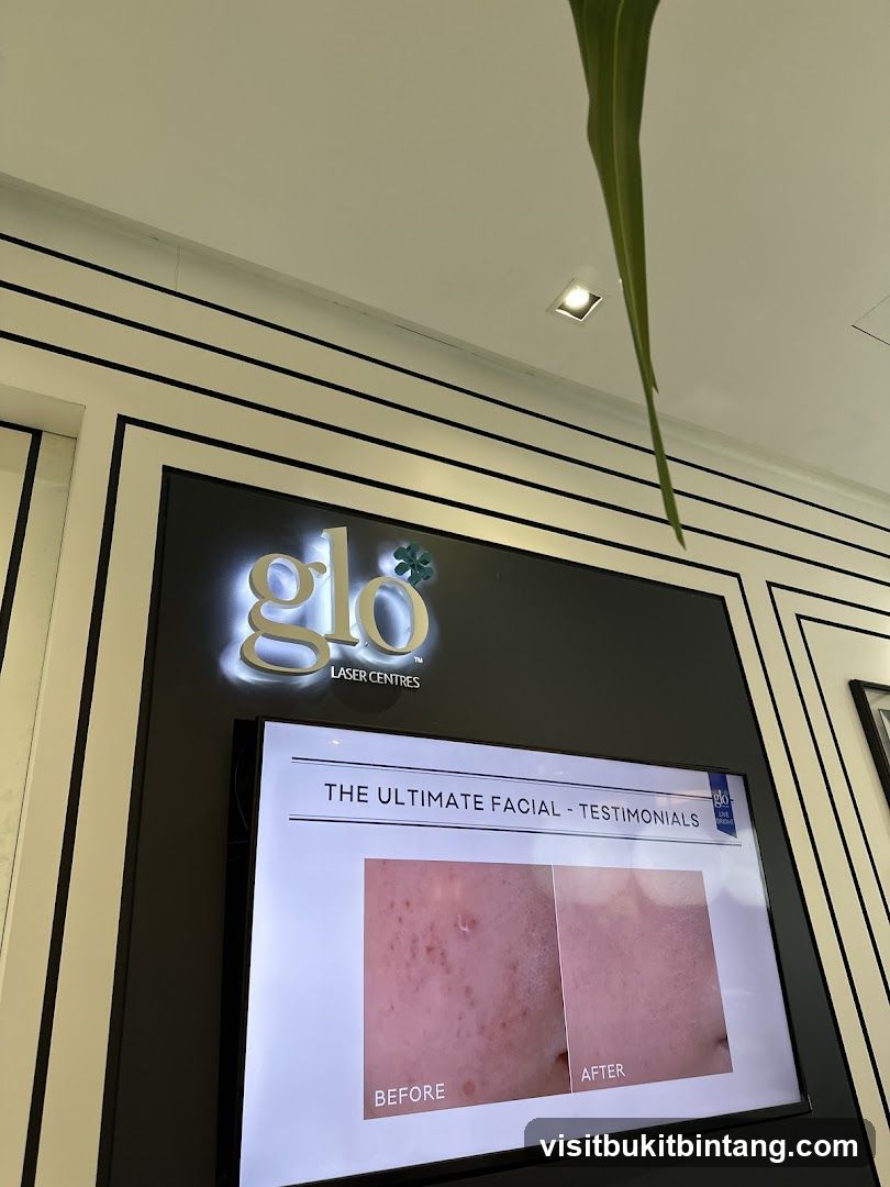 Glo Laser Centres Testimonial Display