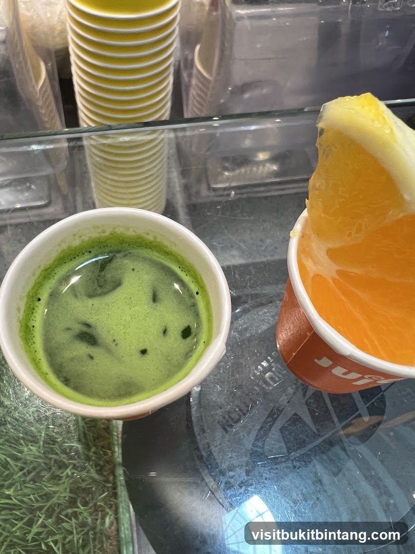 Matcha and Orange Juice