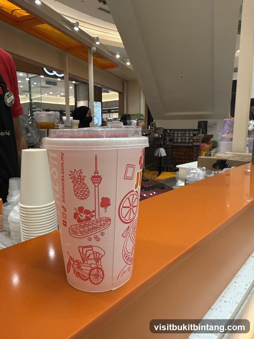 Juice Cup with Malaysian Icons