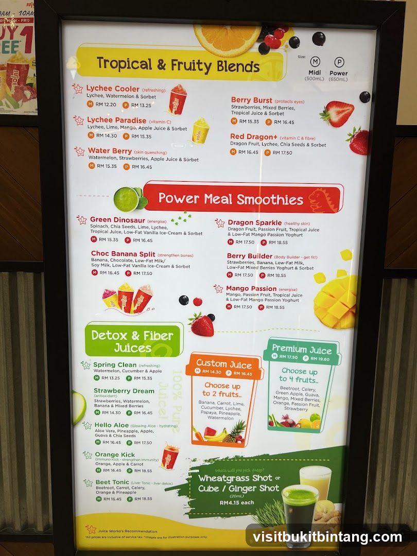 Juice Works Menu