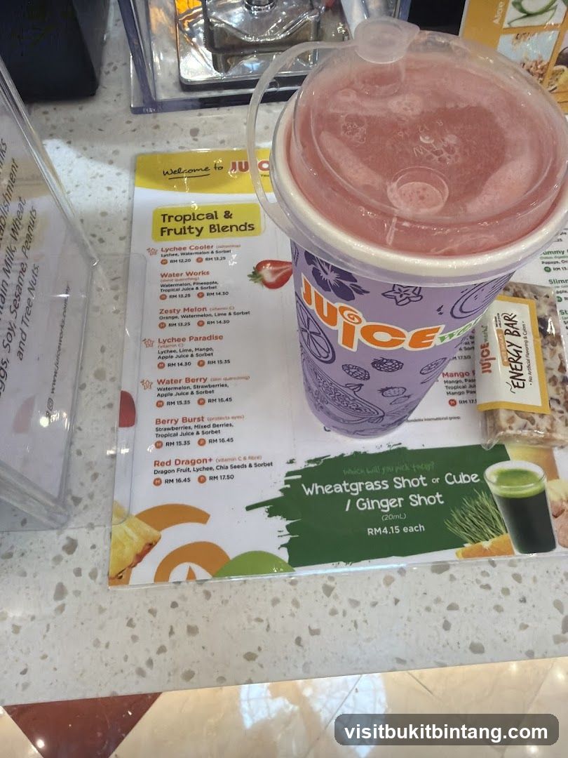 Juice Menu