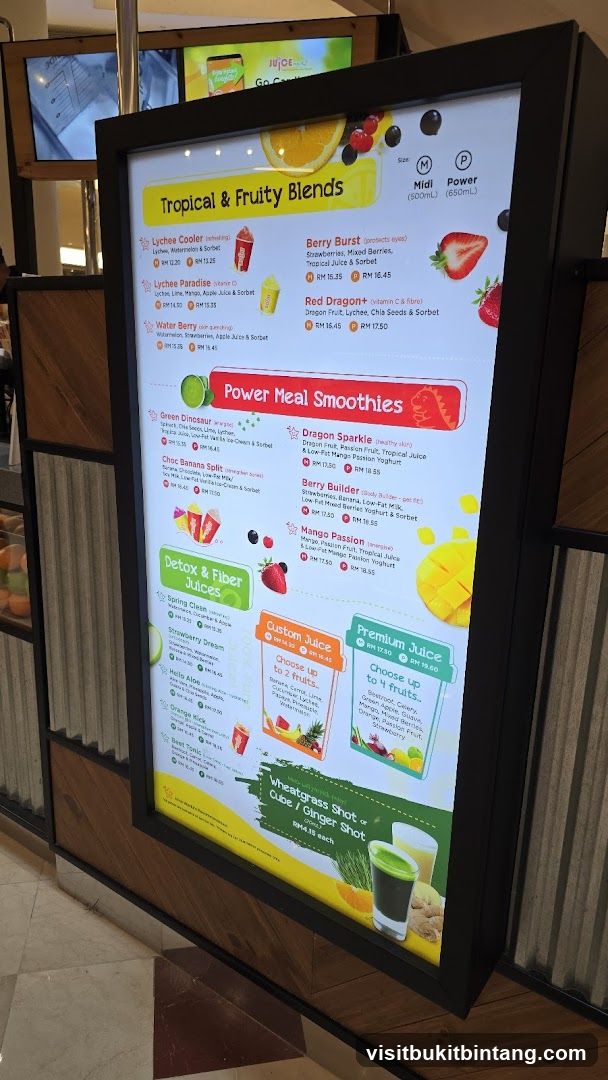 Juice Menu