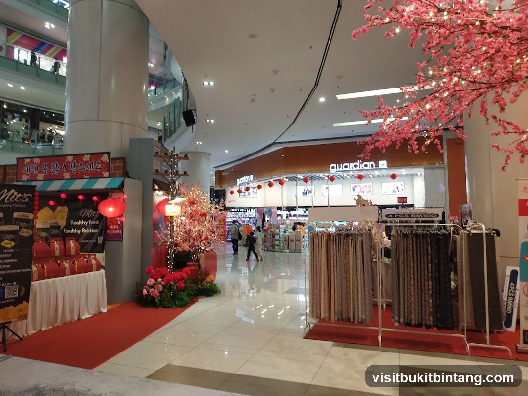 Mall Interior with Festive Decorations